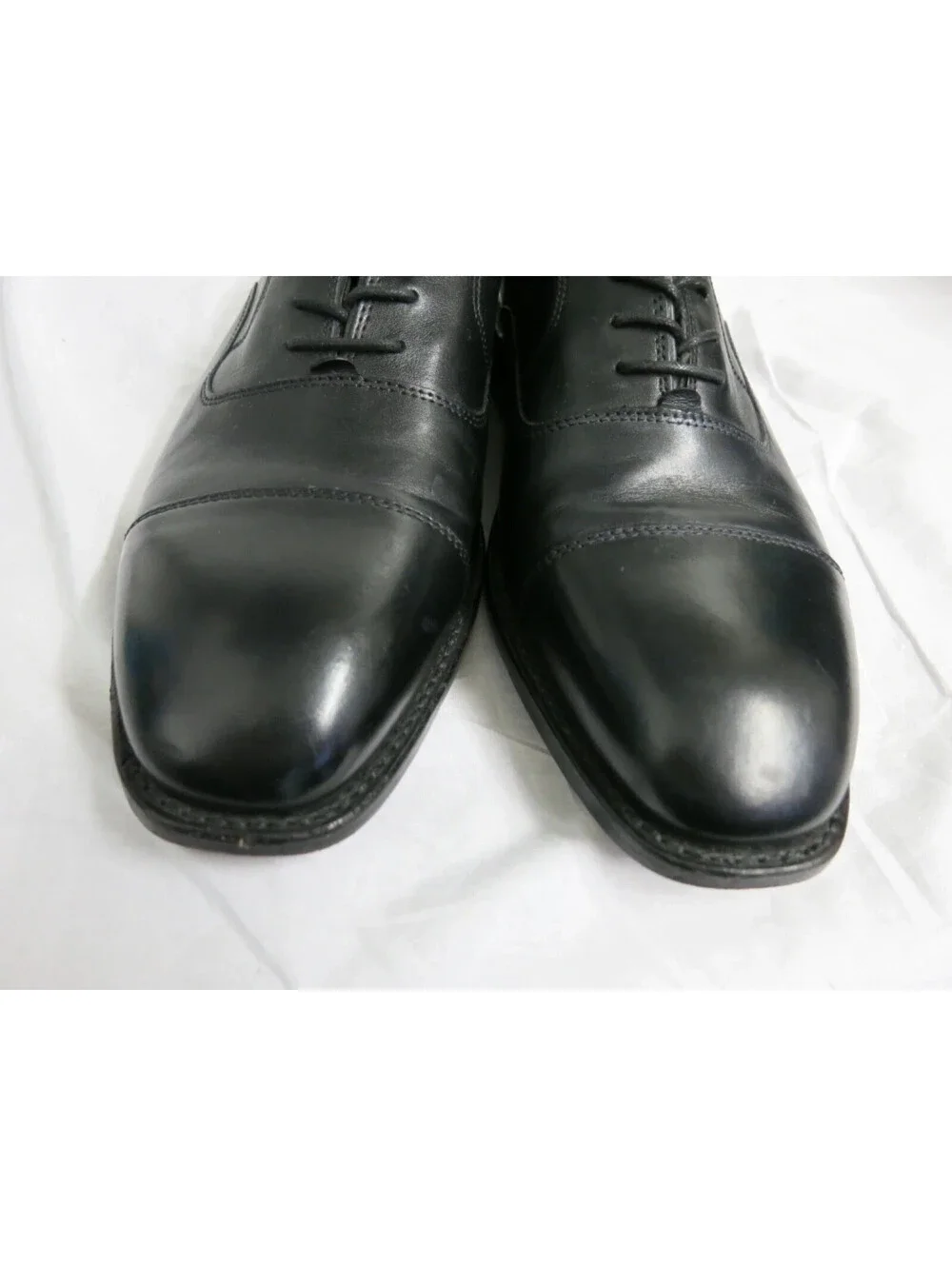 Mens Bostonian 27455 black leather cap toe dress shoes size 10 EEE/E Wide